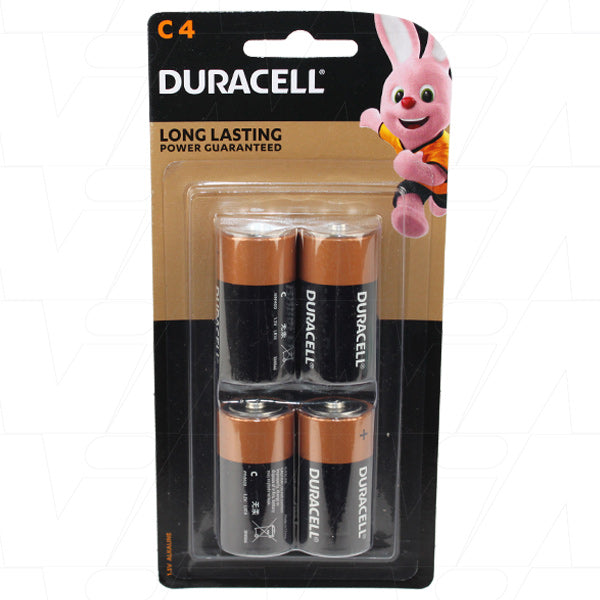 Duracell Coppertop C 1.5V Alkaline Battery 4 Pack