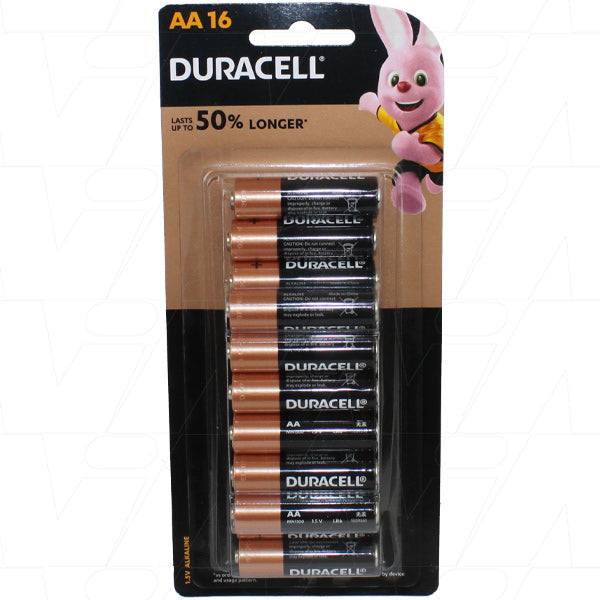 Duracell Coppertop AA 1.5V Alkaline Battery 16 Pack