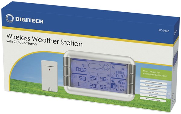 XC0366 Weather Station W/Less RF Sensor