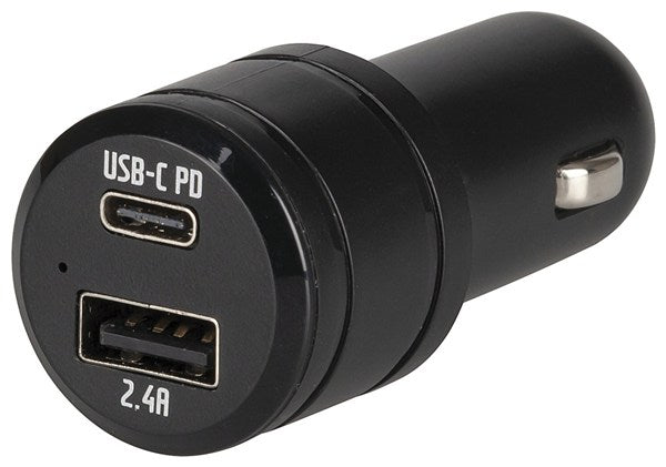 MP3694 Cigarette to USB-A USB-C
