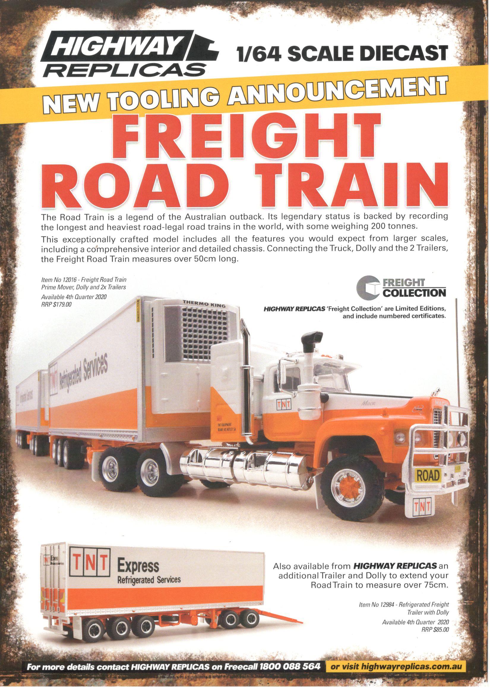 Highway Replicas TNT Road Freight Train 12016