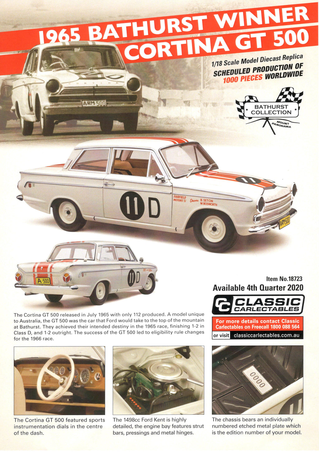 Classic Carlectables 1965 Bathurst Winner Cortina GT500 18723