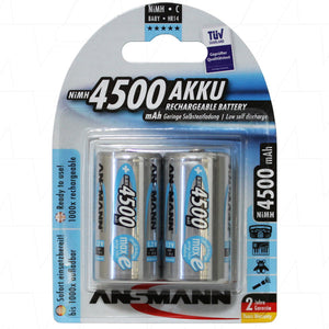 Ansmann C 4500mAh NiMH Rechargeable Battery 2 Pack