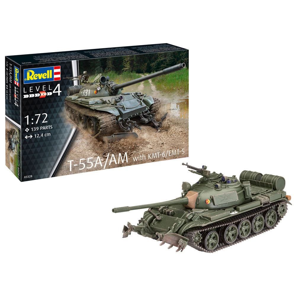 REVELL T-55A/AM WITH KMT-6/EMT-5 1:72 03328