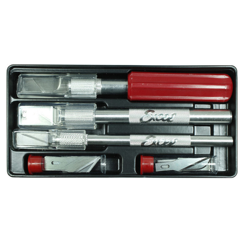 EXCEL 44082 DELUXE HOBBY KNIFE SET - PLASTIC TRAY