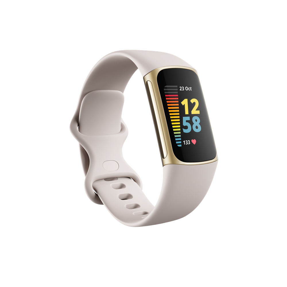 Fitbit Charge5 Lunar White / Soft Gold Stainless Steel