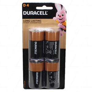 Duracell Coppertop D 1.5V Alkaline Battery 4 Pack