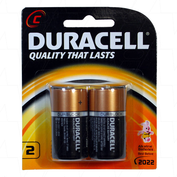 Duracell Coppertop C 1.5V Alkaline Battery 2 Pack