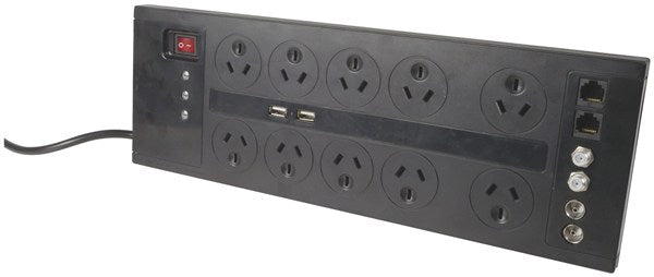 MS4033 Powerboard Surge 10outlet/2USB