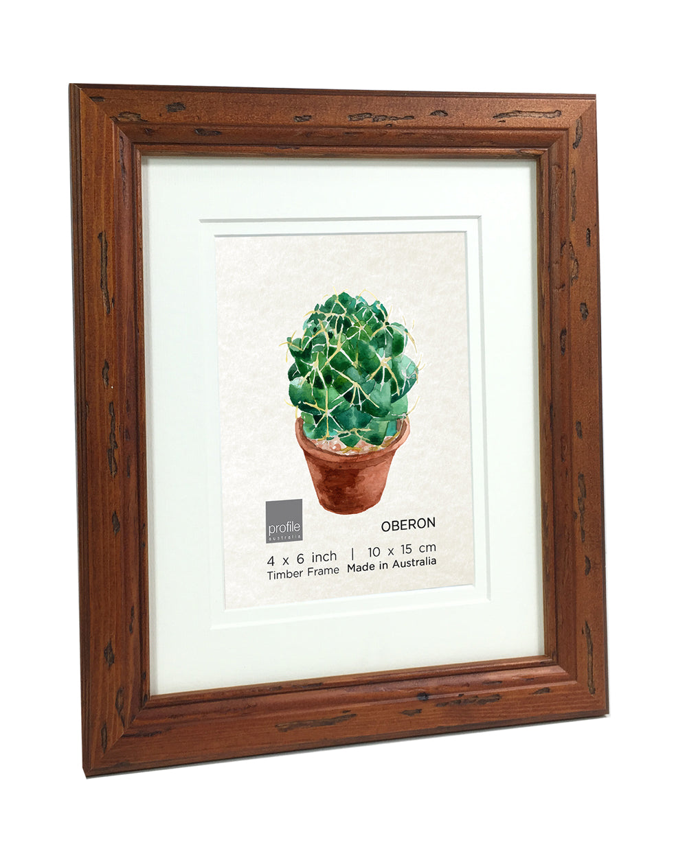 Oberon Walnut Double matted Timber Photo Frame