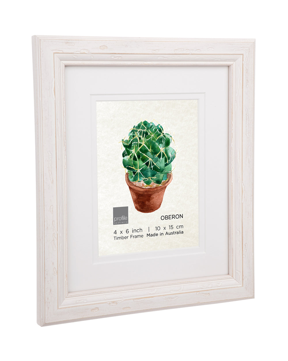 Oberon White Double matted Timber Photo Frame