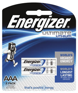 Energizer AAA Lithium Battery 2 Pack