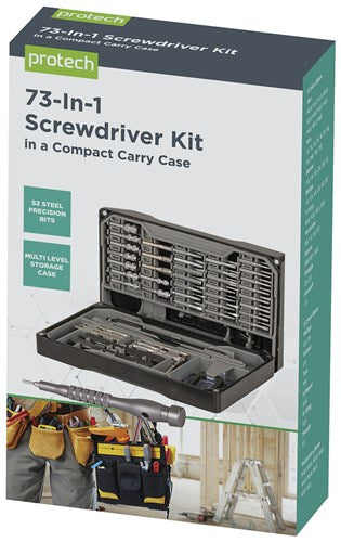 TD2136 73 Piece Multifunctional Screwdriver Set with Carry Case