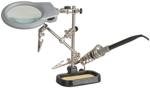 Holder PCB with LED Magnifier and Soldering Iron Stand