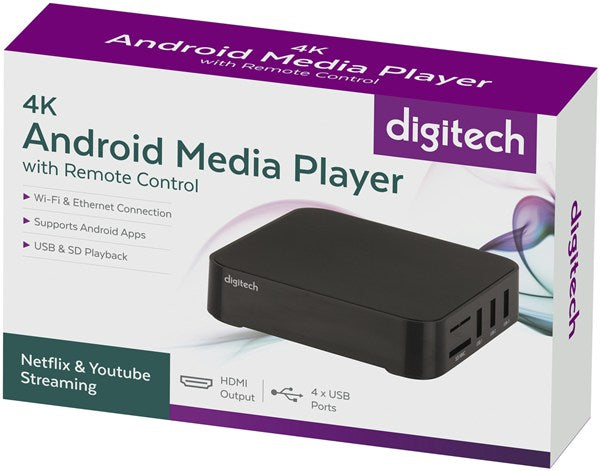 XC6012 MEDIA PLAYER ANDROID 4K W/REMOTE