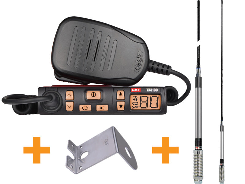 GME TX3100 Value Pack 5 Watt Super Compact UHF CB Radio
