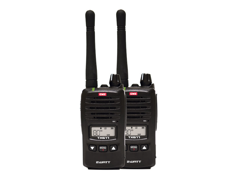 GME TX677 Twin Pack 2 Watt Handheld UHF CB Radio